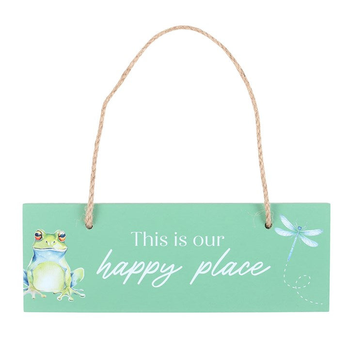 Light Green This is Our Happy Place Hanging Sign - Sign - Inspired Creative Gifts