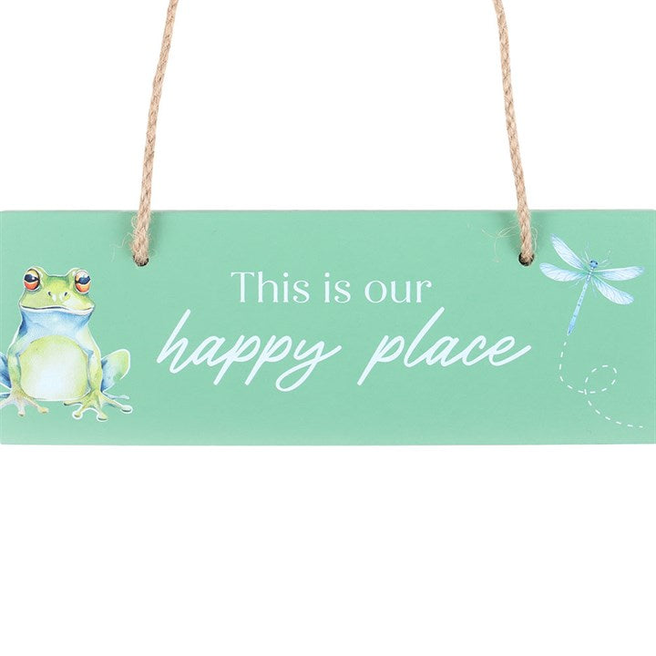 Light Green This is Our Happy Place Hanging Sign - Sign - Inspired Creative Gifts
