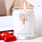 Personalised Pink Christening Day Candle Gift Set