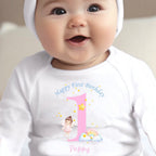 Personalised 1st Birthday Fairy Baby Grow, Vest or Bib with Name | Baby Gifts | Inspired Creative Gifts