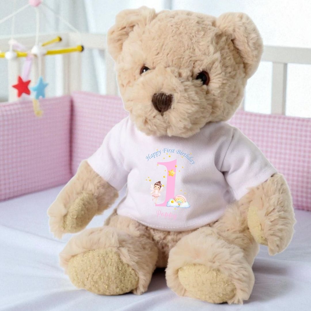 Personalised Rainbow Fairy Baby Gift Hamper - Teddy & Vest | Gift Box Baby | Inspired Creative Gifts