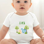 Personalised Baby Dinosaurs Baby Gift Hamper - Teddy & Vest