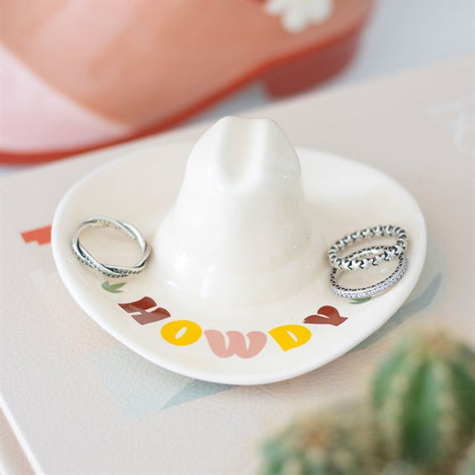 Howdy Cowboy Hat Trinket Dish - Inspired Creative Gifts