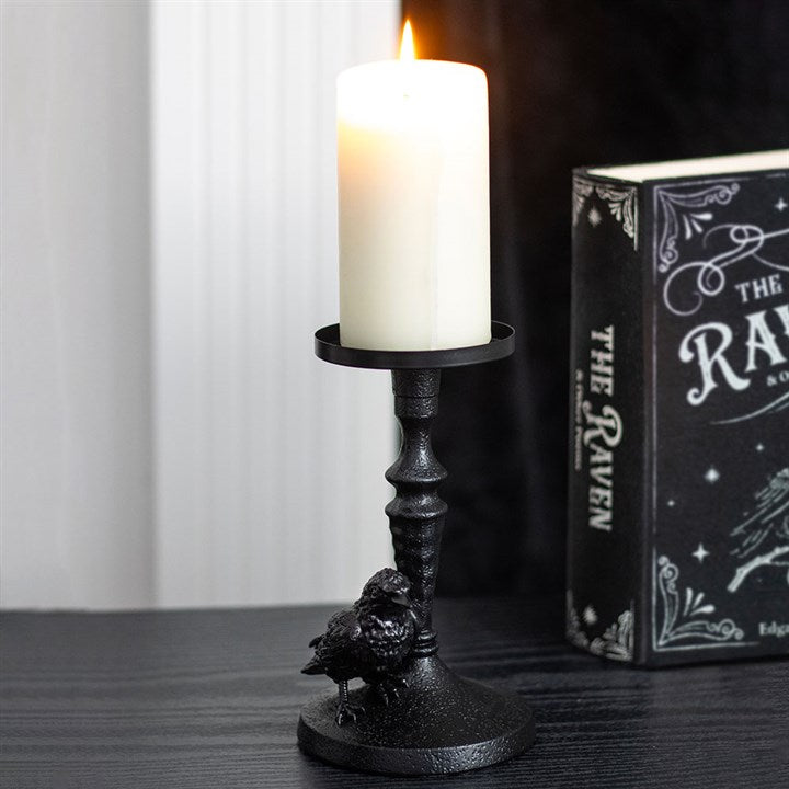 Mystic Raven Pillar Candle Holder - Candle Holders - Inspired Creative Gifts