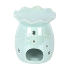 Iridescent Blue Snowflake Oil Burner and Wax Warmer