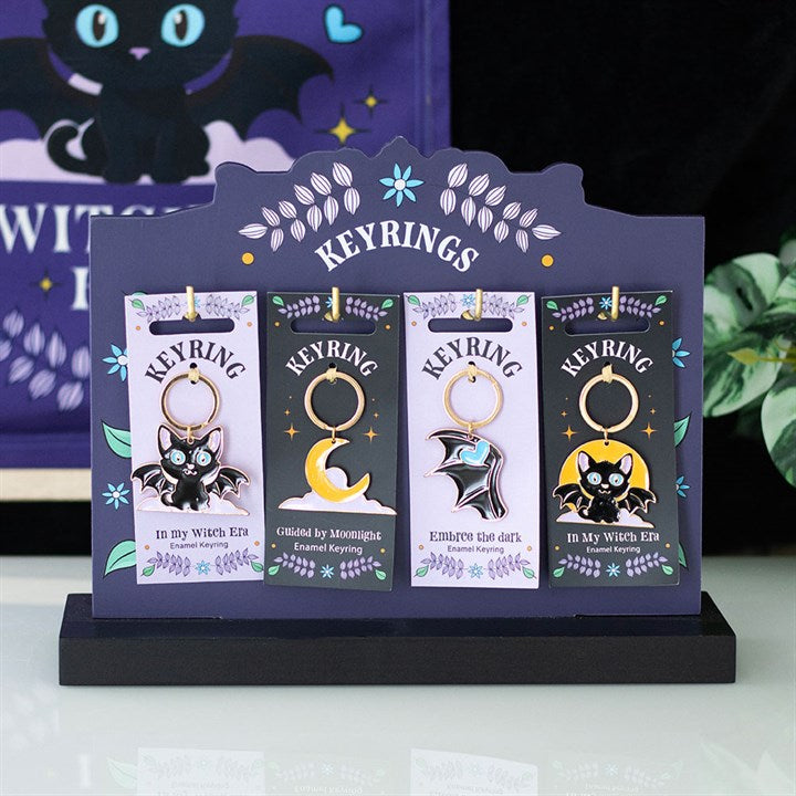 Set of 24 Cute and Creepy Keyrings on Display - Keyrings - Inspired Creative Gifts