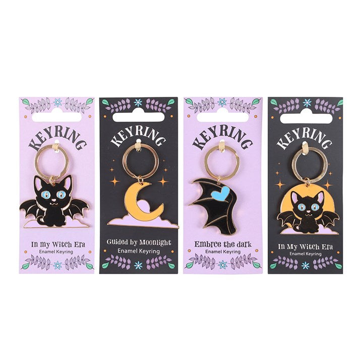 Set of 24 Cute and Creepy Keyrings on Display - Keyrings - Inspired Creative Gifts