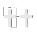 Small Silver Cross Stud Earrings - Christening Gift | Earrings | Inspired Creative Gifts