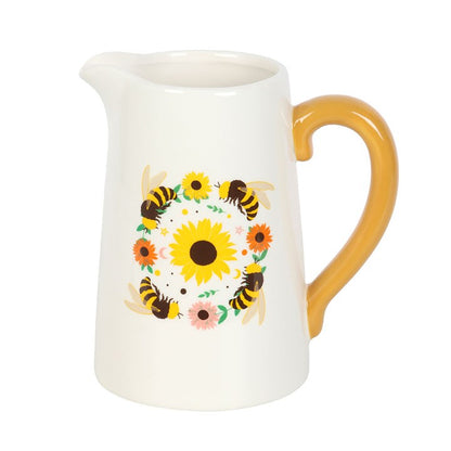 Summer Bee and Sunflower Ceramic Flower Jug - Inspired Creative Gifts