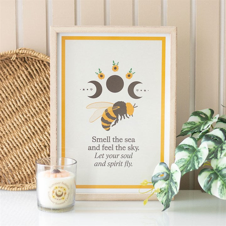 Summer Solstice Bee Framed Wall Art Print - Wall Art - Inspired Creative Gifts