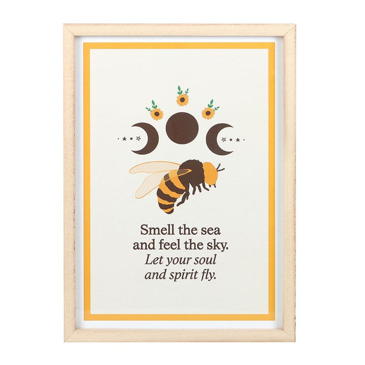 Summer Solstice Bee Framed Wall Art Print - Wall Art - Inspired Creative Gifts