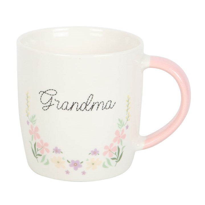 Grandma Pastel Floral Mug - Mugs - Inspired Creative Gifts