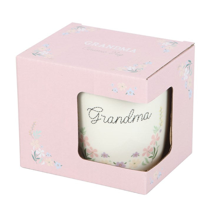 Grandma Pastel Floral Mug - Mugs - Inspired Creative Gifts