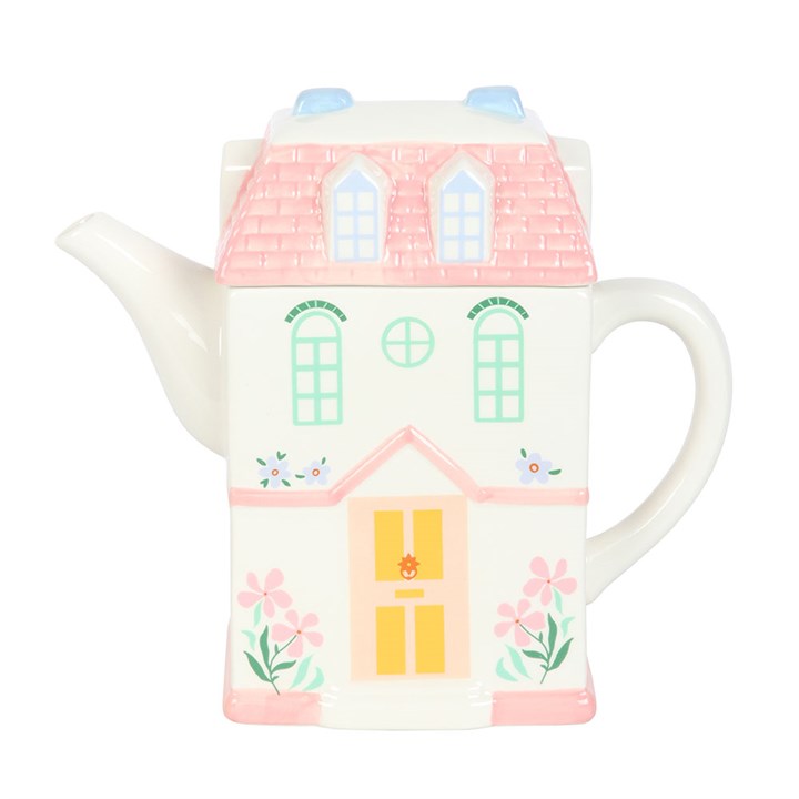 Pastel House Shaped Teapot - Inspired Creative Gifts