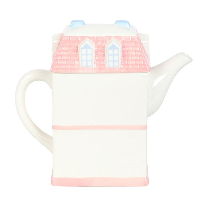 Pastel House Shaped Teapot - Inspired Creative Gifts