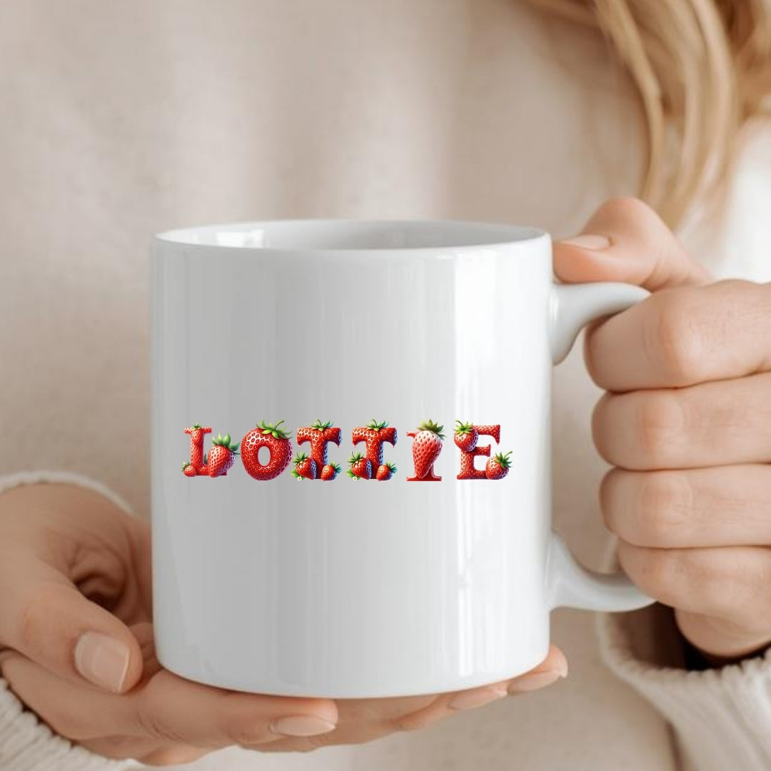 Personalised Strawberry Name Mug Gift | Mother's Day Gift