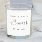 Personalised Surname Wedding Candle Gift Set | Wedding Gift