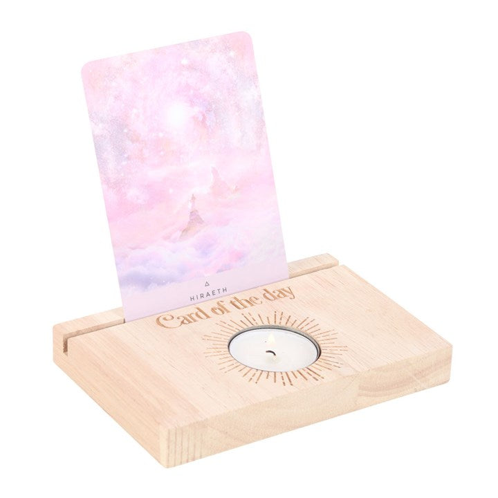 Natural Card of the Day Tarot Card Stand Tealight Holder - Candle Holders - Inspired Creative Gifts