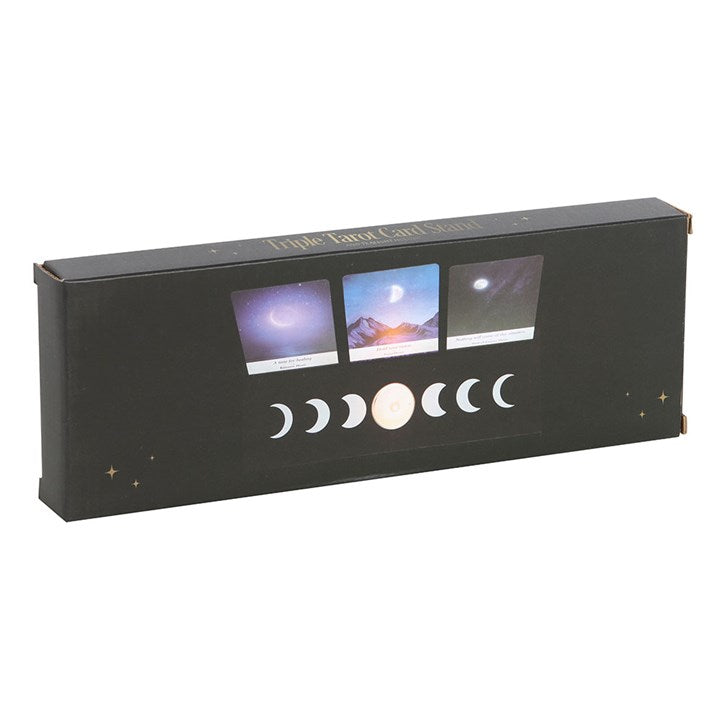 Black Moon Phase Tarot Card Stand Tealight Holder - Candle Holders - Inspired Creative Gifts
