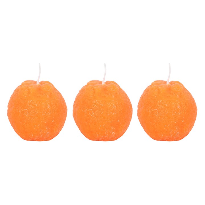 Set of 3 Orange Shaped Candles - Candles - Inspired Creative Gifts