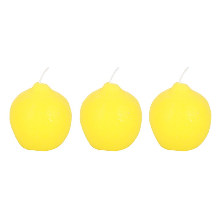 Set of 3 Lemon Shaped Candles - Candles - Inspired Creative Gifts