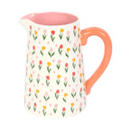 Tulip Print Ceramic Flower Jug