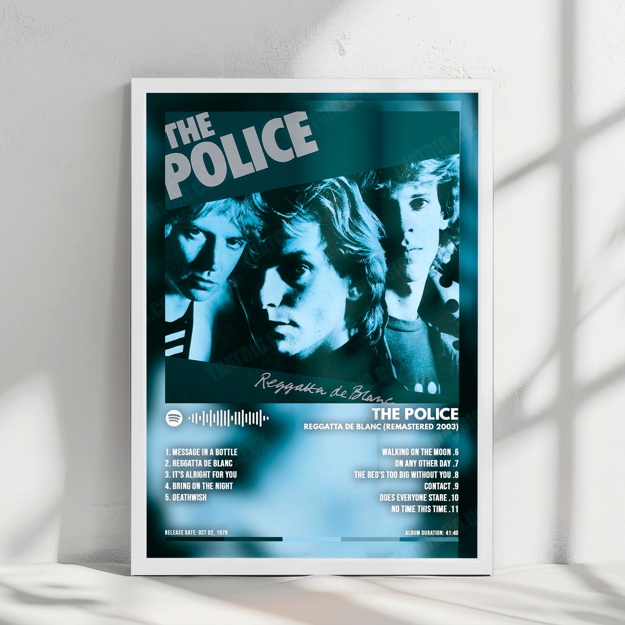 The Police "Reggatta de Blanc" Album Cover Poster - with Complete Tracklist