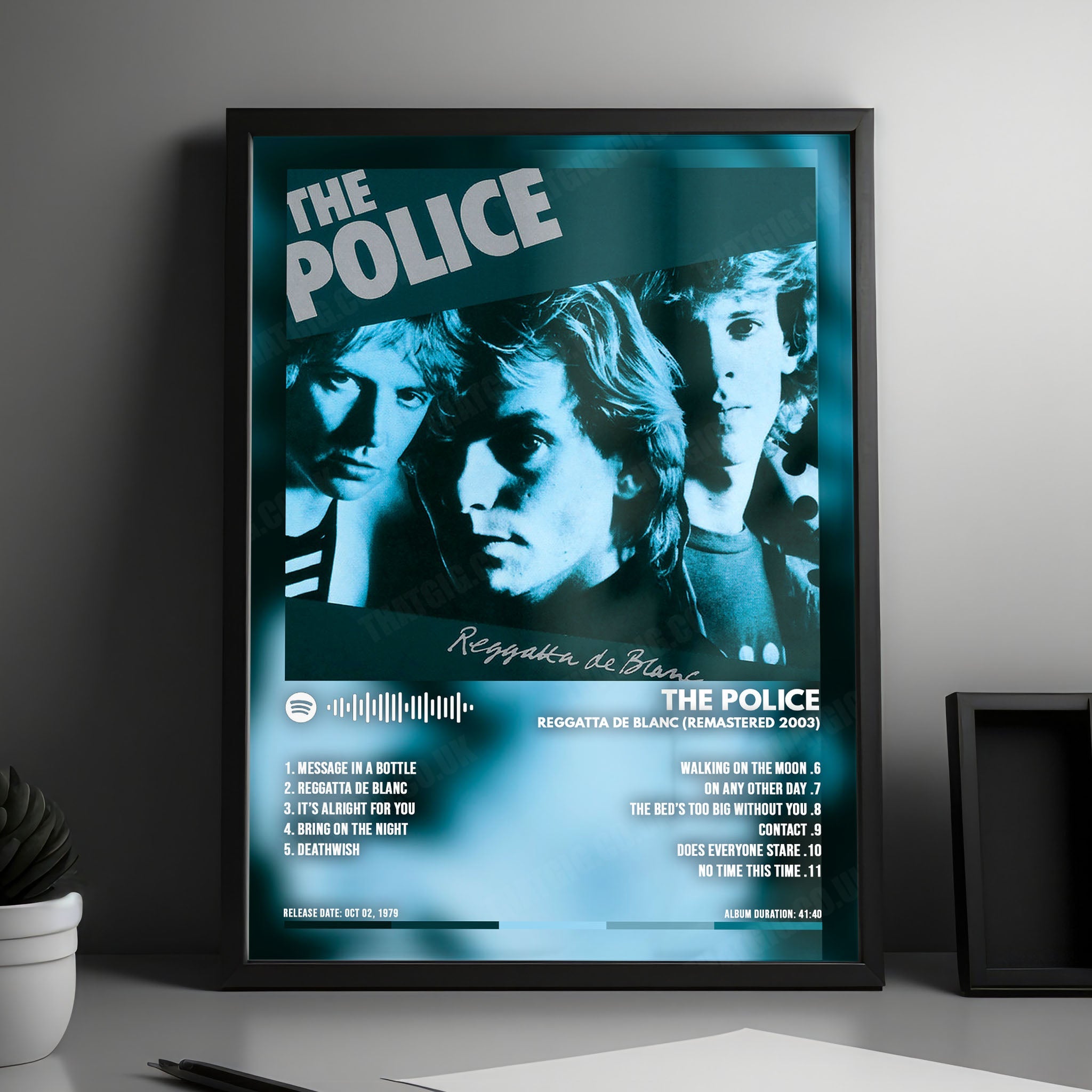 The Police "Reggatta de Blanc" Album Cover Poster - with Complete Tracklist