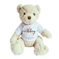 Teddy Bear with Personalised Pink Initial Shirt