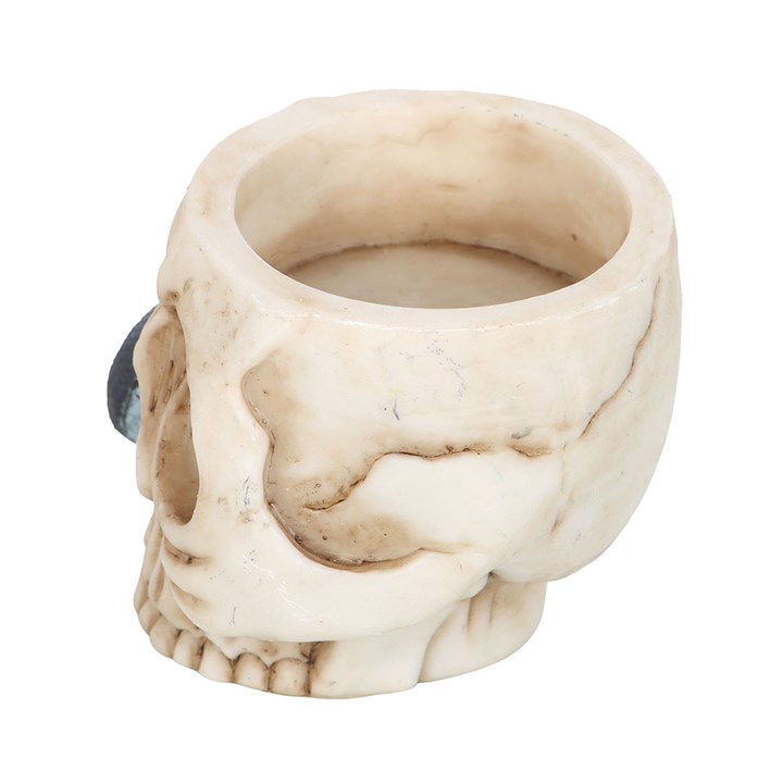 Skull Tealight Holder with Snake - Candle Holders - Inspired Creative Gifts