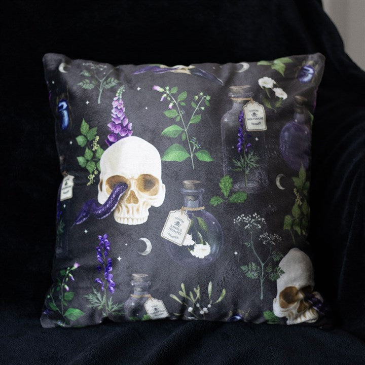 35cm Square Venom & Vines Print Cushion - Cushions - Inspired Creative Gifts