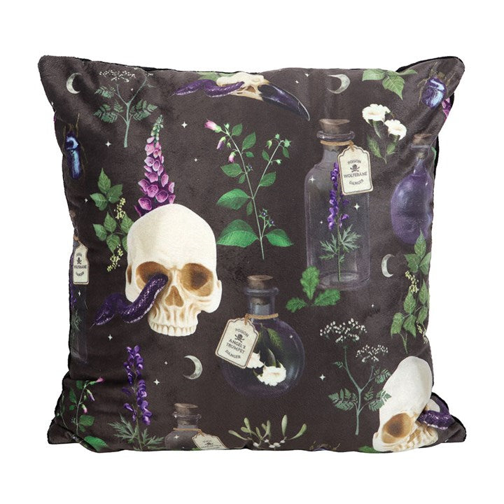 35cm Square Venom & Vines Print Cushion - Cushions - Inspired Creative Gifts
