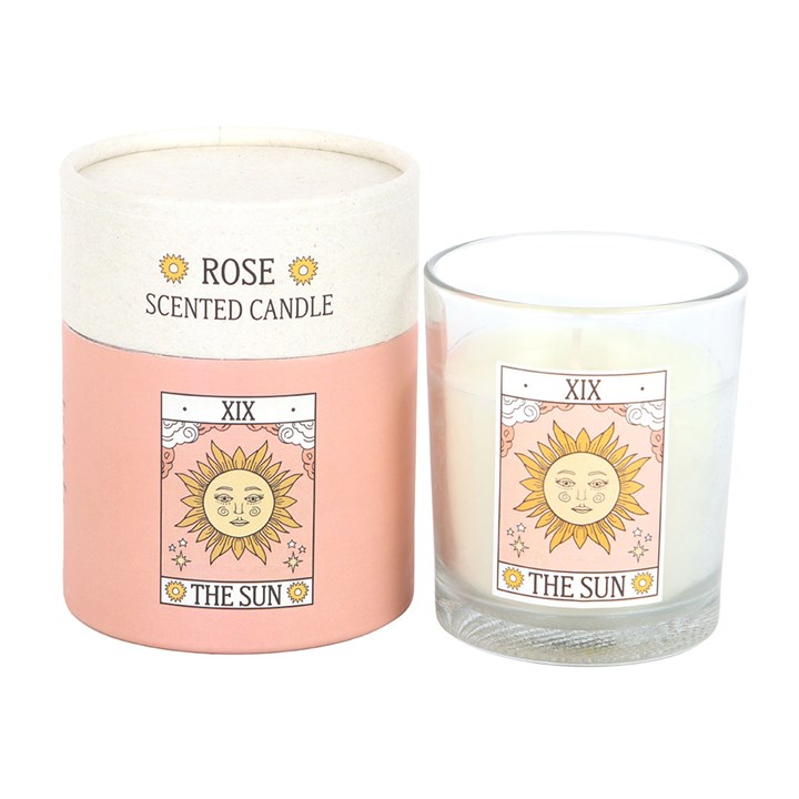 The Sun Vintage Tarot Rose Candle - Candles - Inspired Creative Gifts