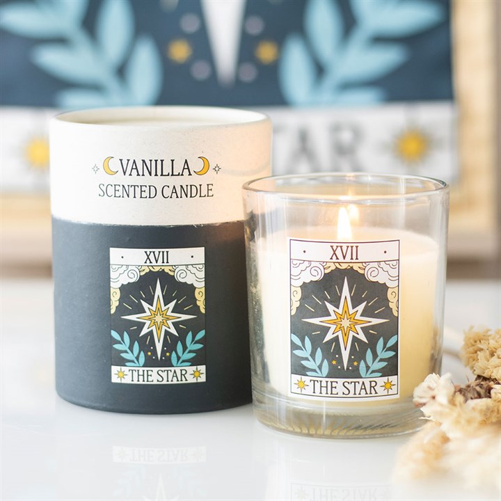 The Star Vintage Tarot Blueberry Candle - Candles - Inspired Creative Gifts