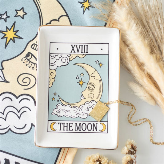 The Moon Vintage Tarot Trinket Dish - Inspired Creative Gifts