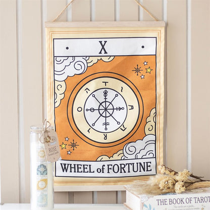 The Wheel of Fortune Vintage Tarot Wall Hanging - Inspired Creative Gifts
