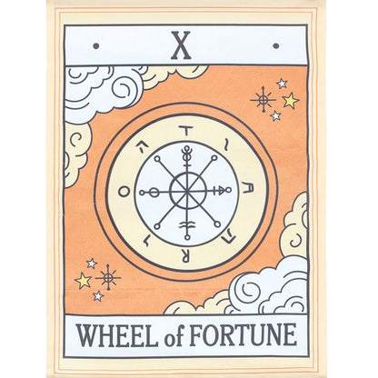 The Wheel of Fortune Vintage Tarot Wall Hanging - Inspired Creative Gifts
