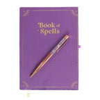 Book of Spells Journal with Amethyst Crystal Pen | Notebook