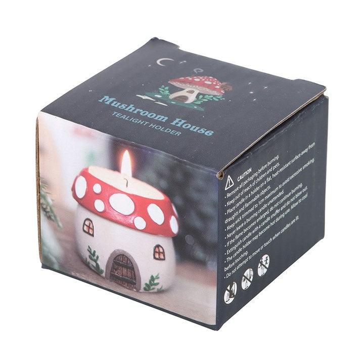 Mushroom House Resin Tealight Holder - Candle Holders - Inspired Creative Gifts