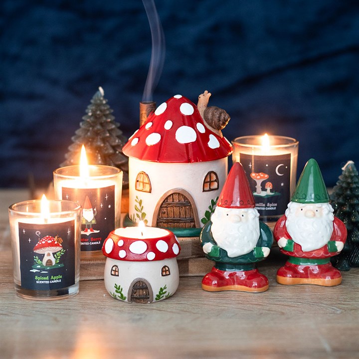 Mushroom House Resin Tealight Holder - Candle Holders - Inspired Creative Gifts