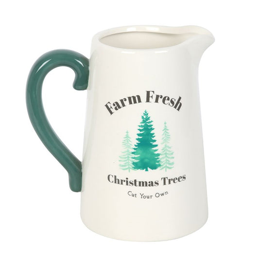 Farm Fresh Christmas Trees Ceramic Flower Jug - Inspired Creative Gifts