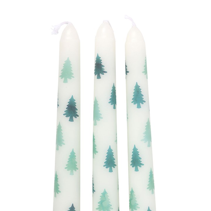 Set of 3 White Fir Tree Taper Candles - Candles - Inspired Creative Gifts