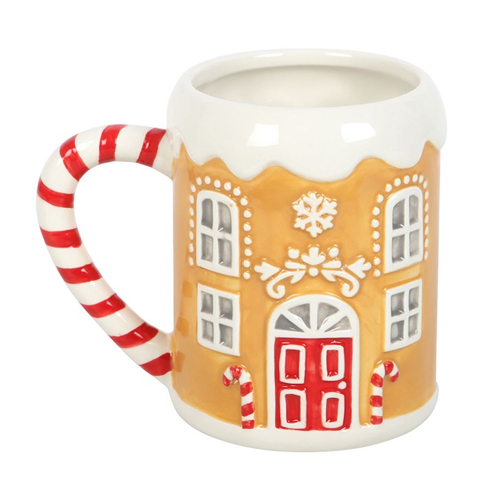 Candy Cane Gingerbread House Mug - Mugs - Inspired Creative Gifts