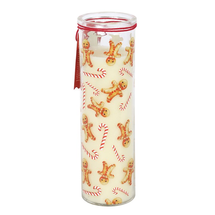Candy Cane Warm Gingerbread Tube Candle - Candles - Inspired Creative Gifts