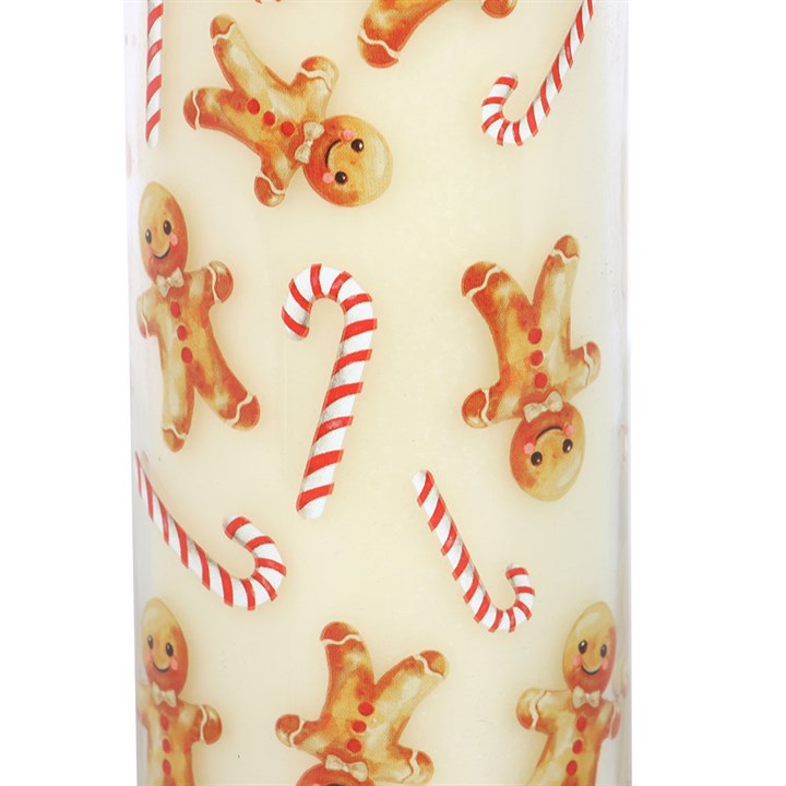 Candy Cane Warm Gingerbread Tube Candle - Candles - Inspired Creative Gifts