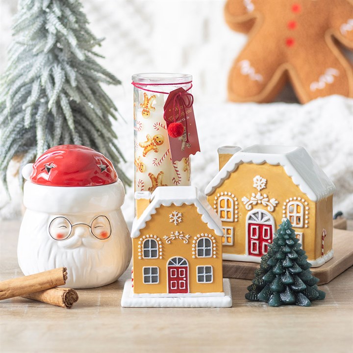 Candy Cane Warm Gingerbread Tube Candle - Candles - Inspired Creative Gifts