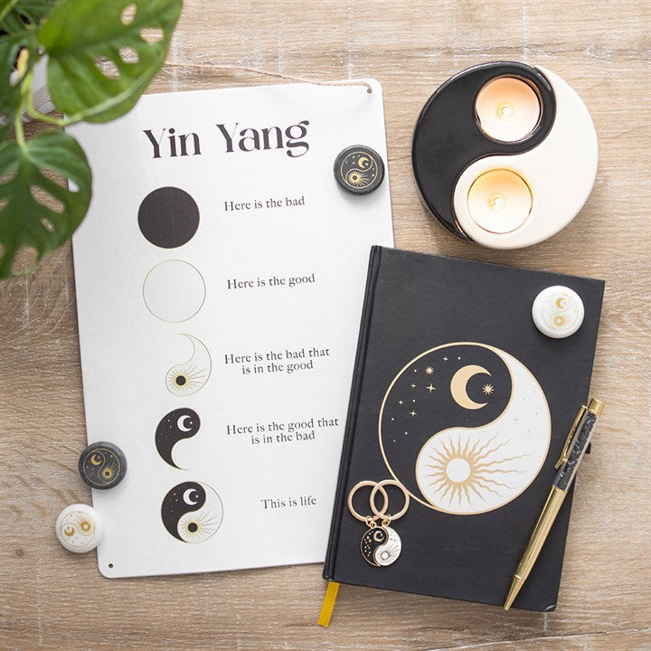 30cm Yin Yang Hanging Metal Sign - Sign - Inspired Creative Gifts