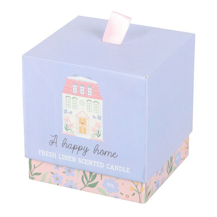 A Happy Home Fresh Linen Candle | Inspired Creative Gifts | UK Supplier