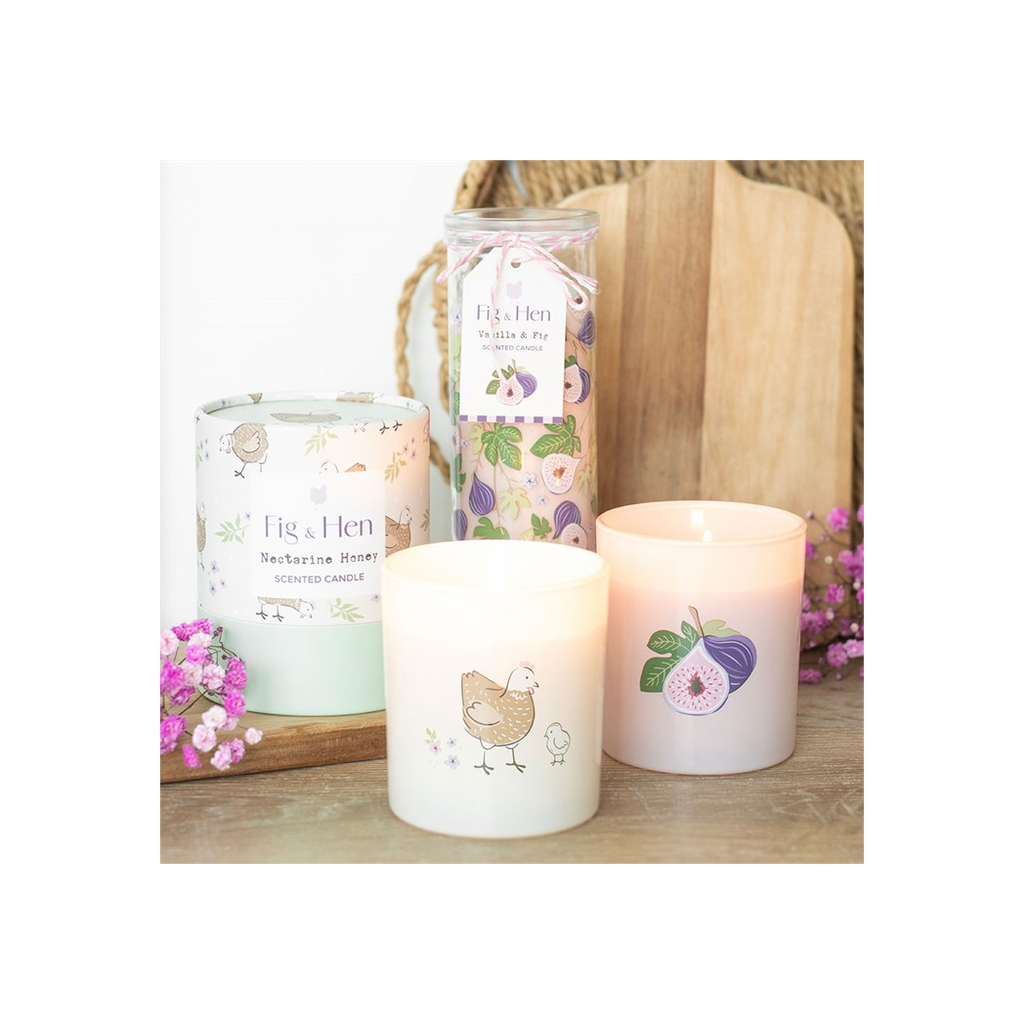 Fig Tree Print Vanilla & Fig Tube Candle | Candles