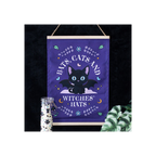 Bats, Cats and Witches Hats Fabric Wall Hanging | Wall Art | Inspired Creative Gifts